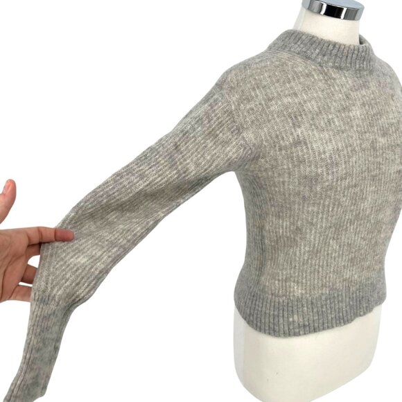 Everlane  Alpaca Wool Blend Mock Neck Sweater Gray Size XS - Picture 4 of 8
